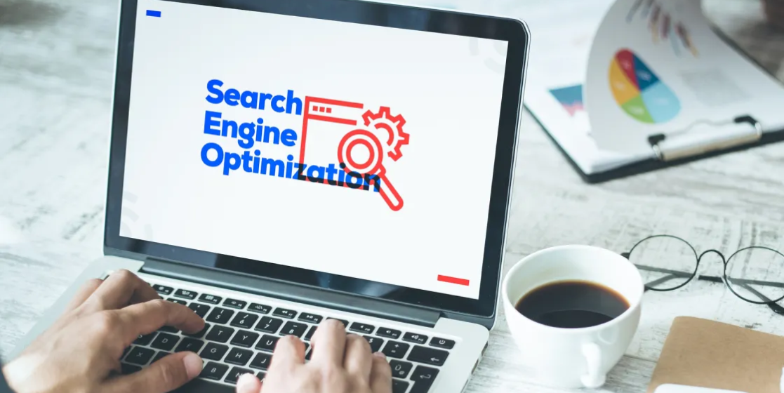search engine optimisation on laptop screen