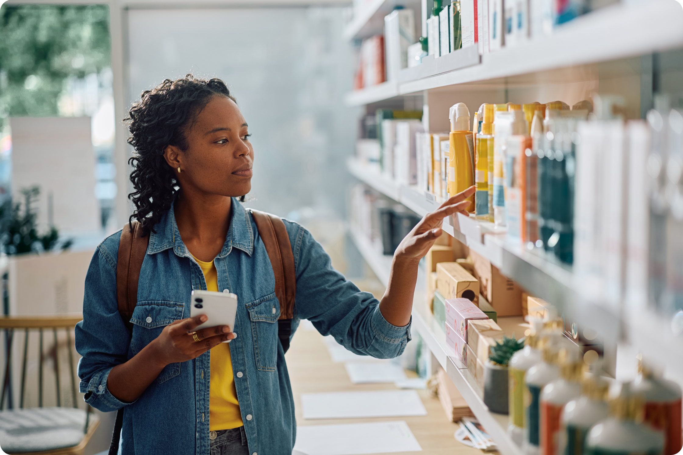 a woman shopping 