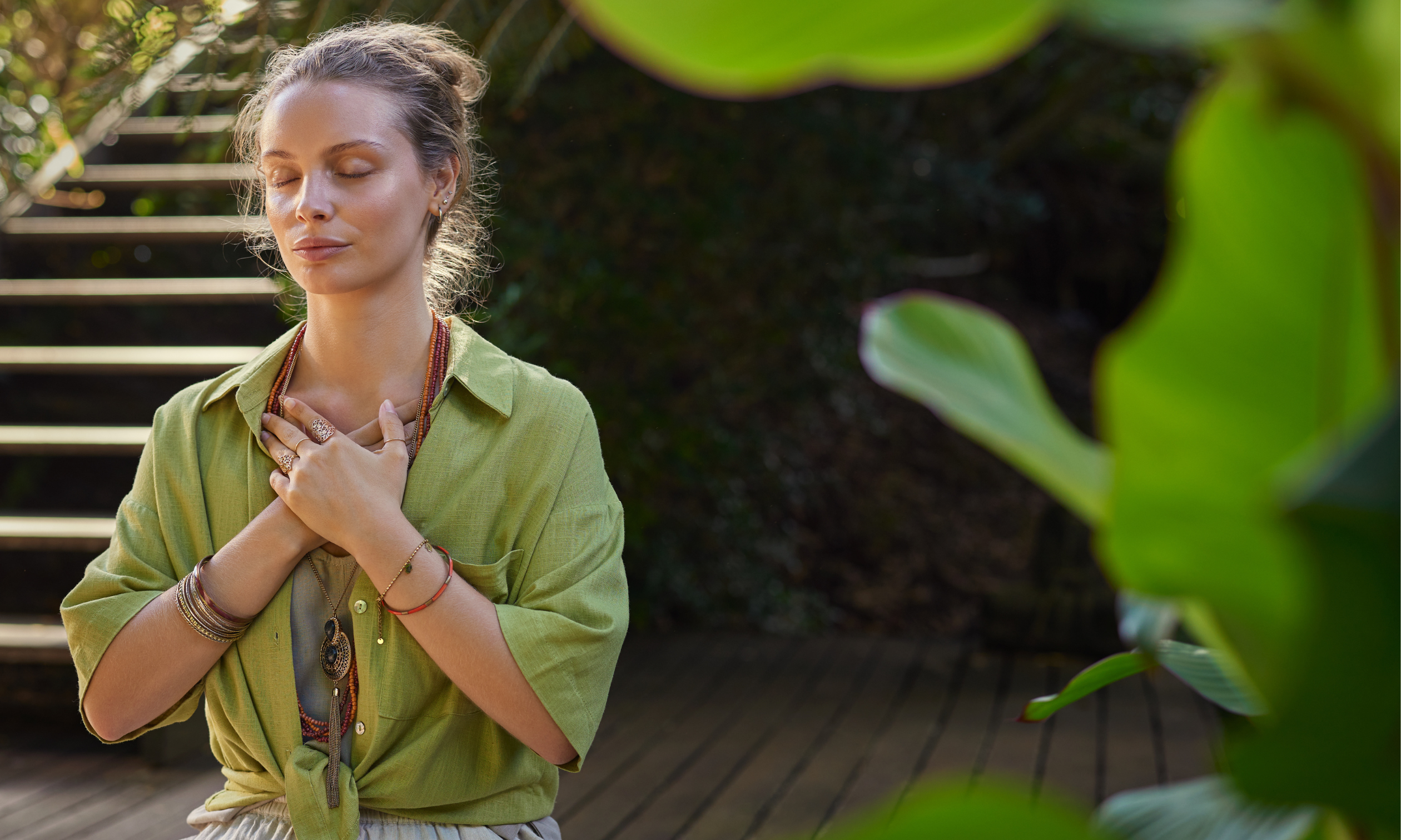 woman meditating