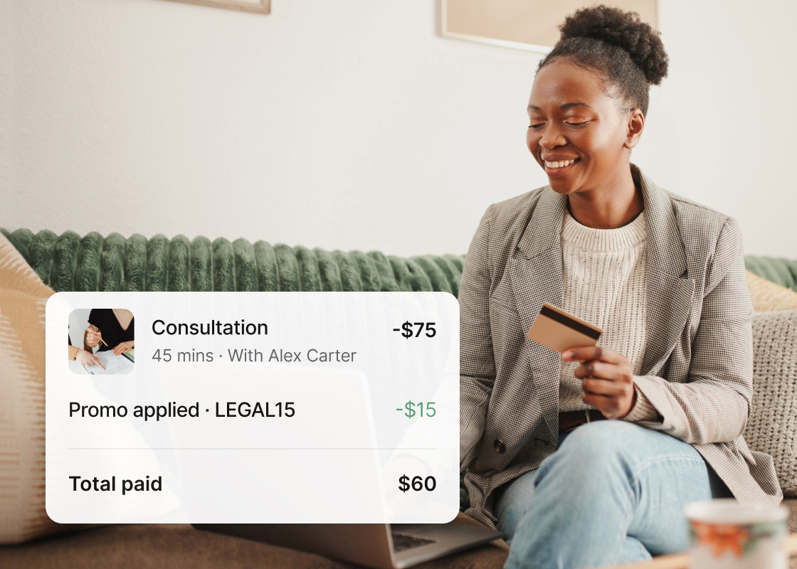 promo code applied UI