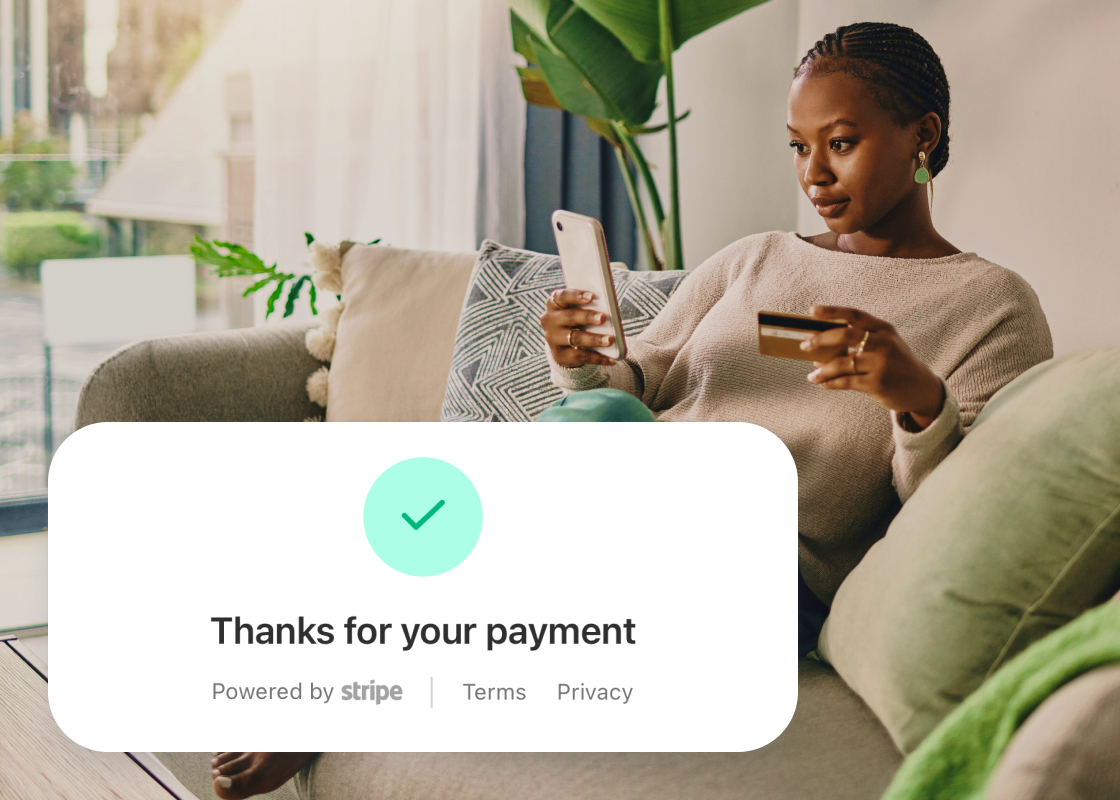 success stripe payment modal