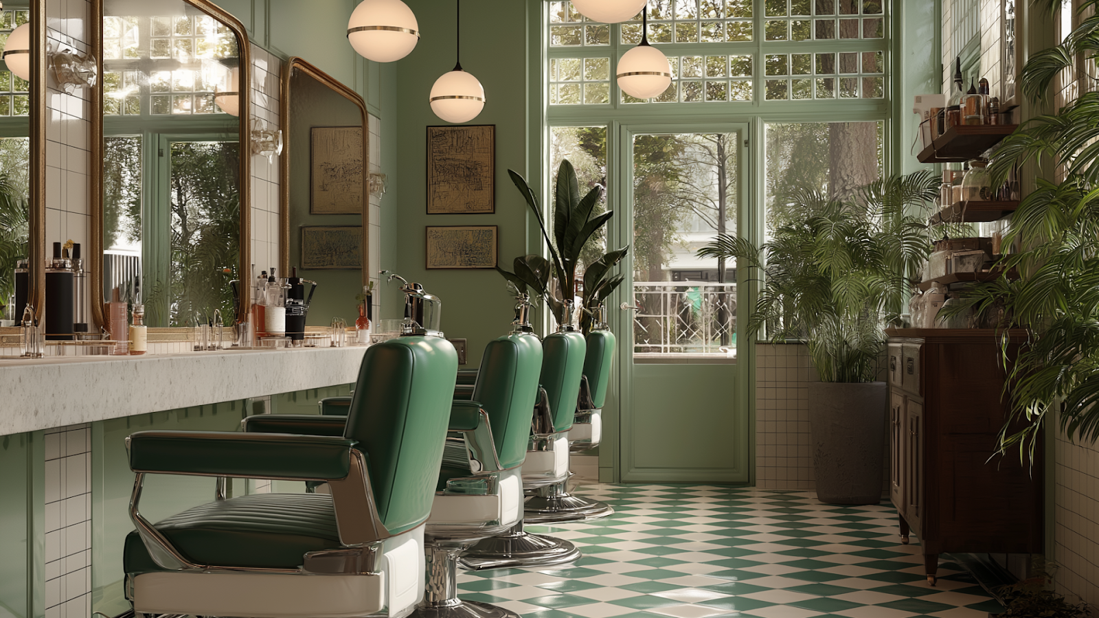 art deco barber shop