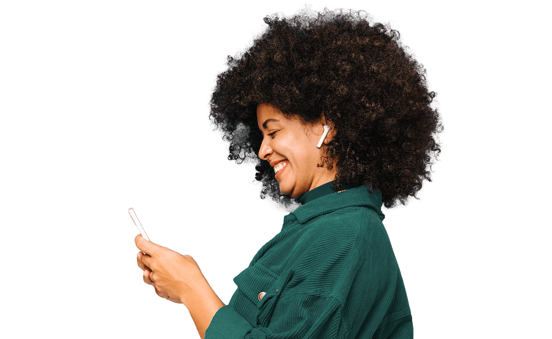 woman with a phone